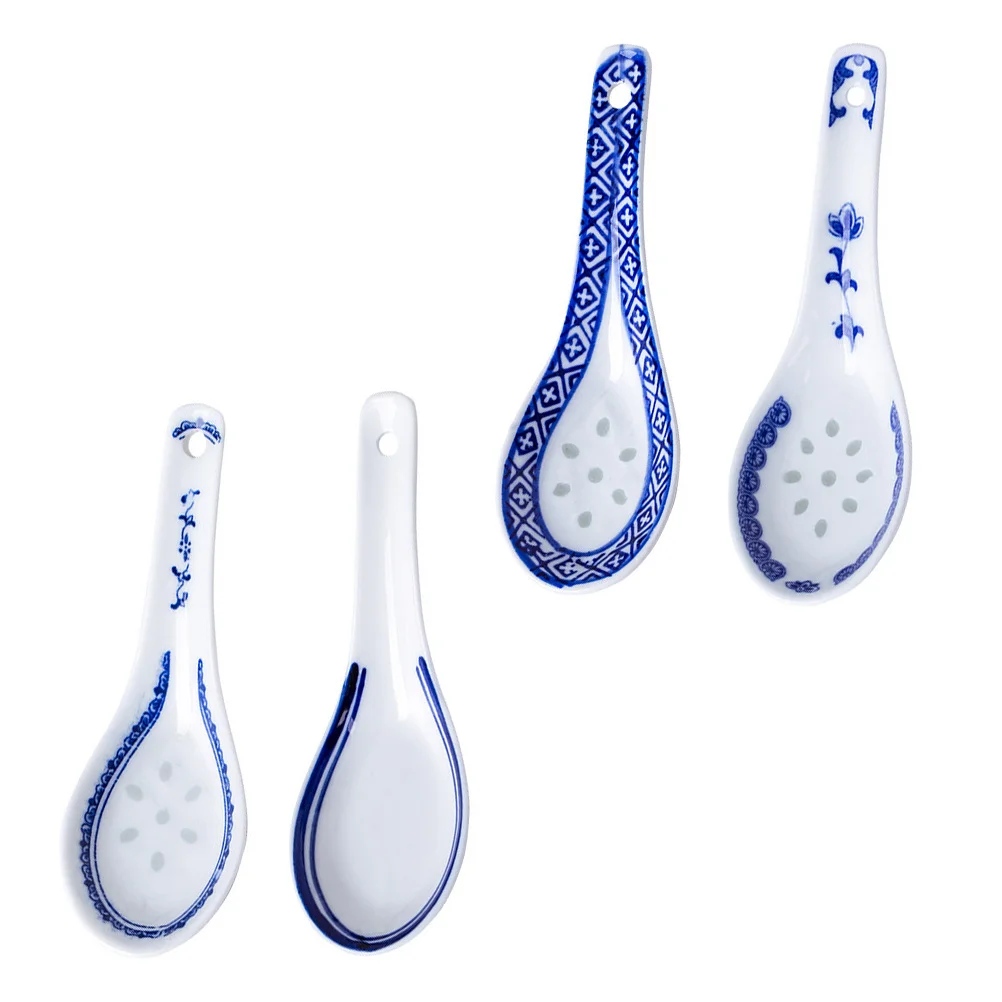 

Porridge Spoons Ceramic Japanese Soup Dinner Asian Chinese Silverware Porcelain