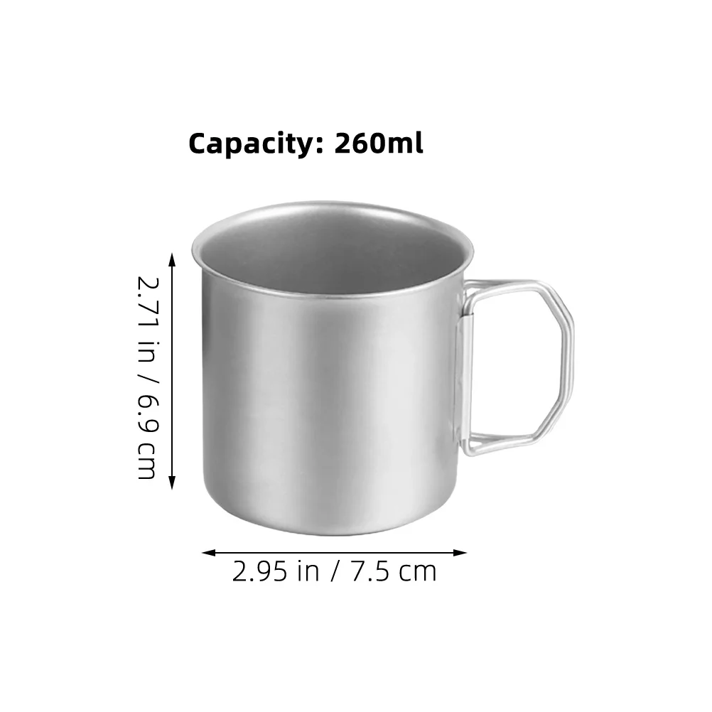 

1pcs Outdoor Folding Cup 304 Stainless Steel Camping Mug Portable Coffee Tea Cup For Picnic Hiking Multi-Function Collapsible