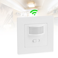 AC 110V‑240V Infrared PIR Motion Sensor Recessed Wall Lamp Light Bulb Switch