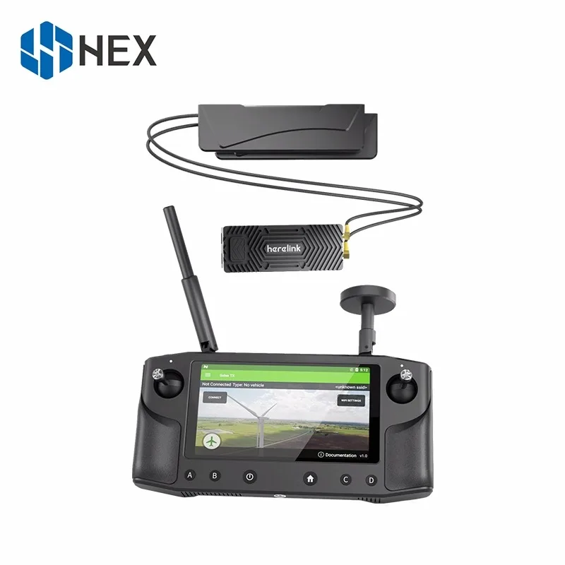Шестигранный Herelink 1,1 пульт дистанционного управления QGC mavlink поддержка ArduPilot PX4 Airunit беспроводная цифровая передача HDMI Шестигранный Herelink 1,1 пульт дистанционного управления QGC mavlink поддержка ArduPilot PX4 Airunit беспроводная цифровая передача HDMI