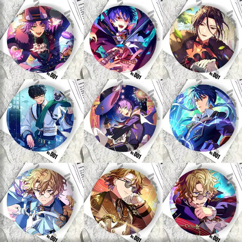 Anime Game P-Promise of Wizard Badge Tinplate Round Laser Brooch Clothes Backpack Accessories Lapel