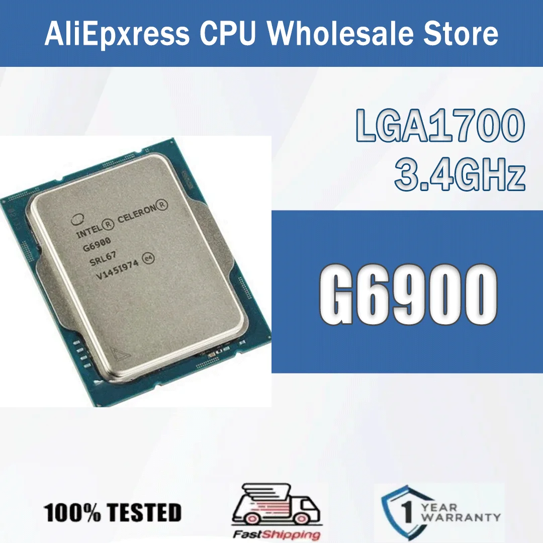 معالج Intel Xeon G6900 3.4 جيجا هرتز ثنائي النواة 46 وات للكمبيوتر وحدة المعالجة المركزية خادم G 6900 حزمة LGA 1700