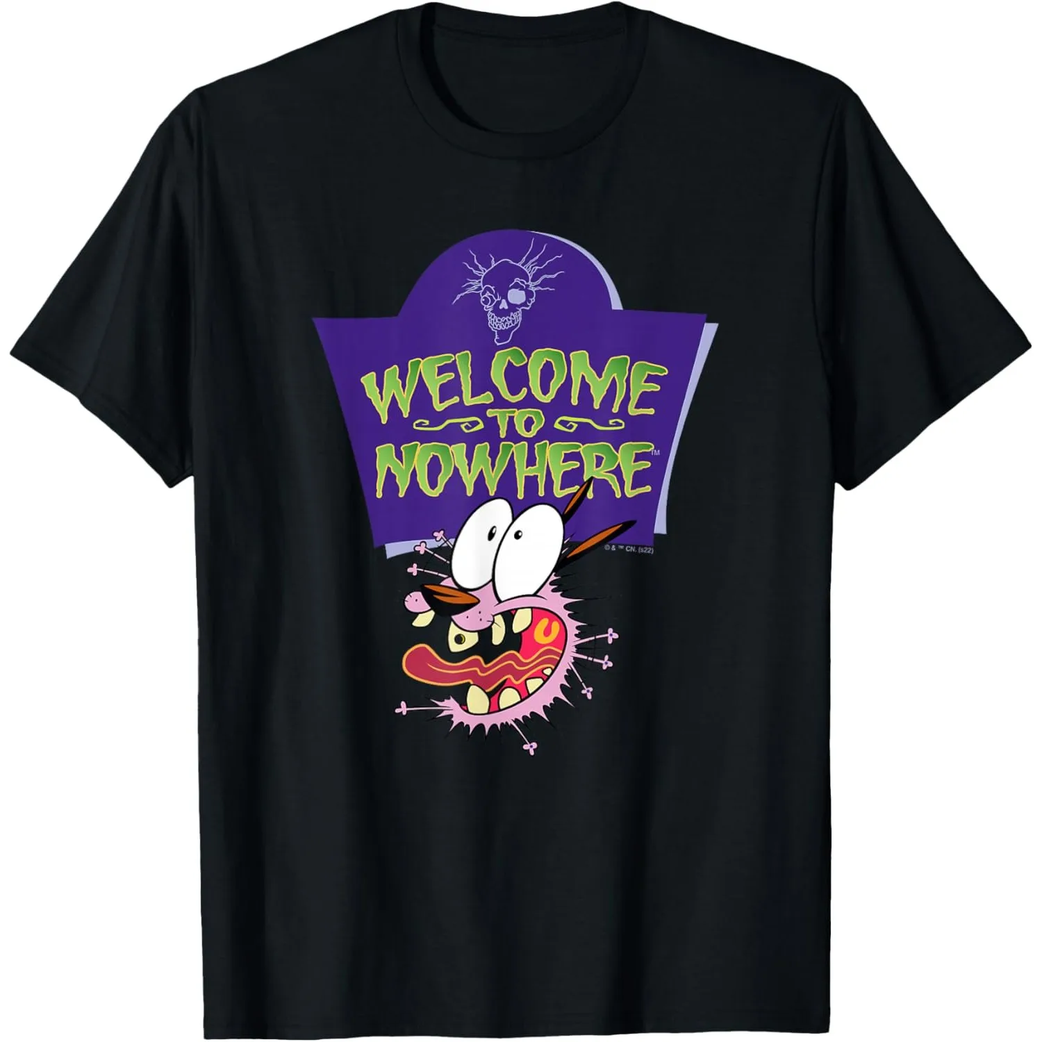 Courage the Cowardly Dog Welcome to Nowhere Scary Graphic Tee Men's Short Sleeve T-Shirt