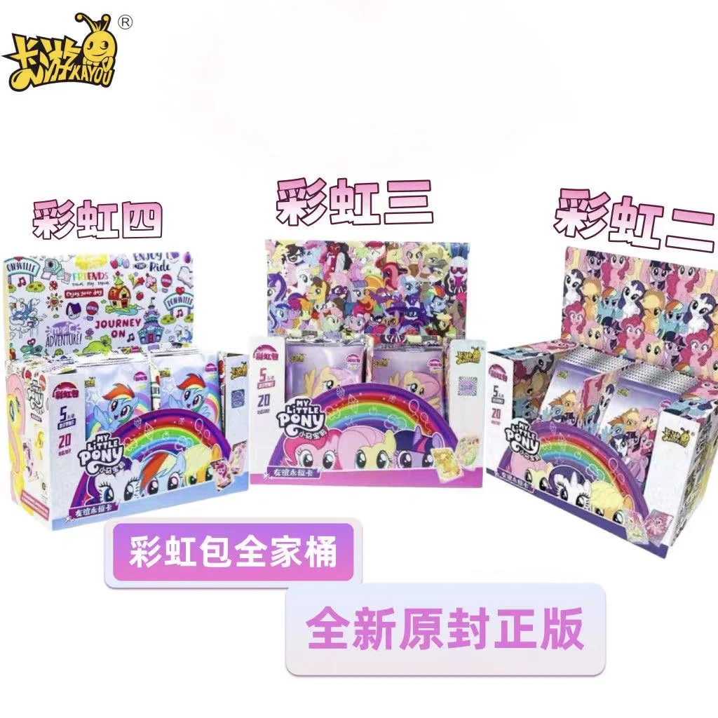 KAYOU Original My Little Pony Karten Regenbogen-Serie Sammelkarten Cartoon Kinderspielzeug Mädchen-Geschenk Originalverpackung