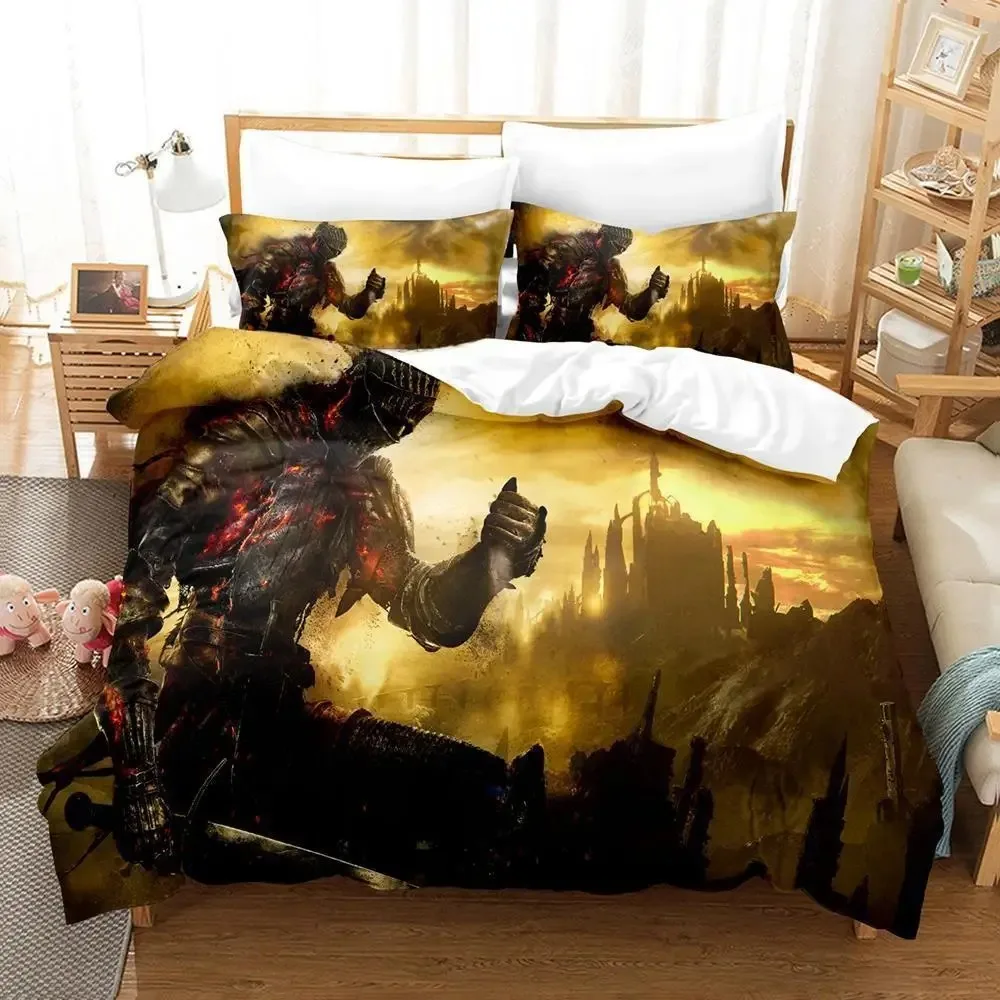 Dark Souls 3 Bedding Set Single Twin Full Queen King Size Bed Set Adult Kid Bedroom Duvet cover Sets 3D Print Game Bed Sheet Set