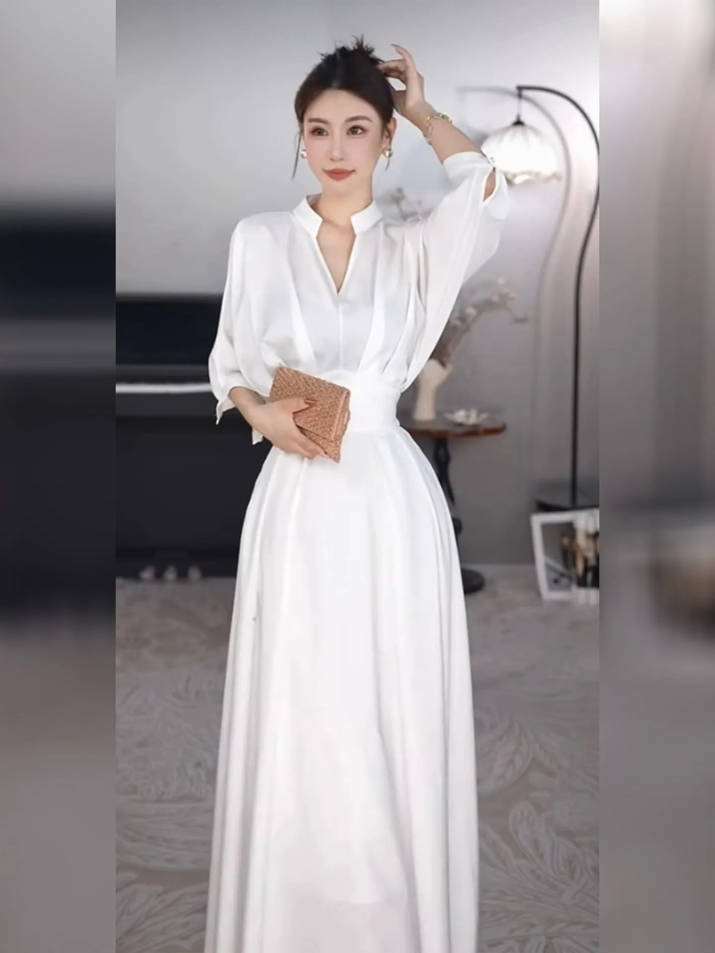 

Ele White irt Dr Women's High Waist A-Line Skirt Sle Commute High Faion Sensation Unique Beautiful Suitable for ...