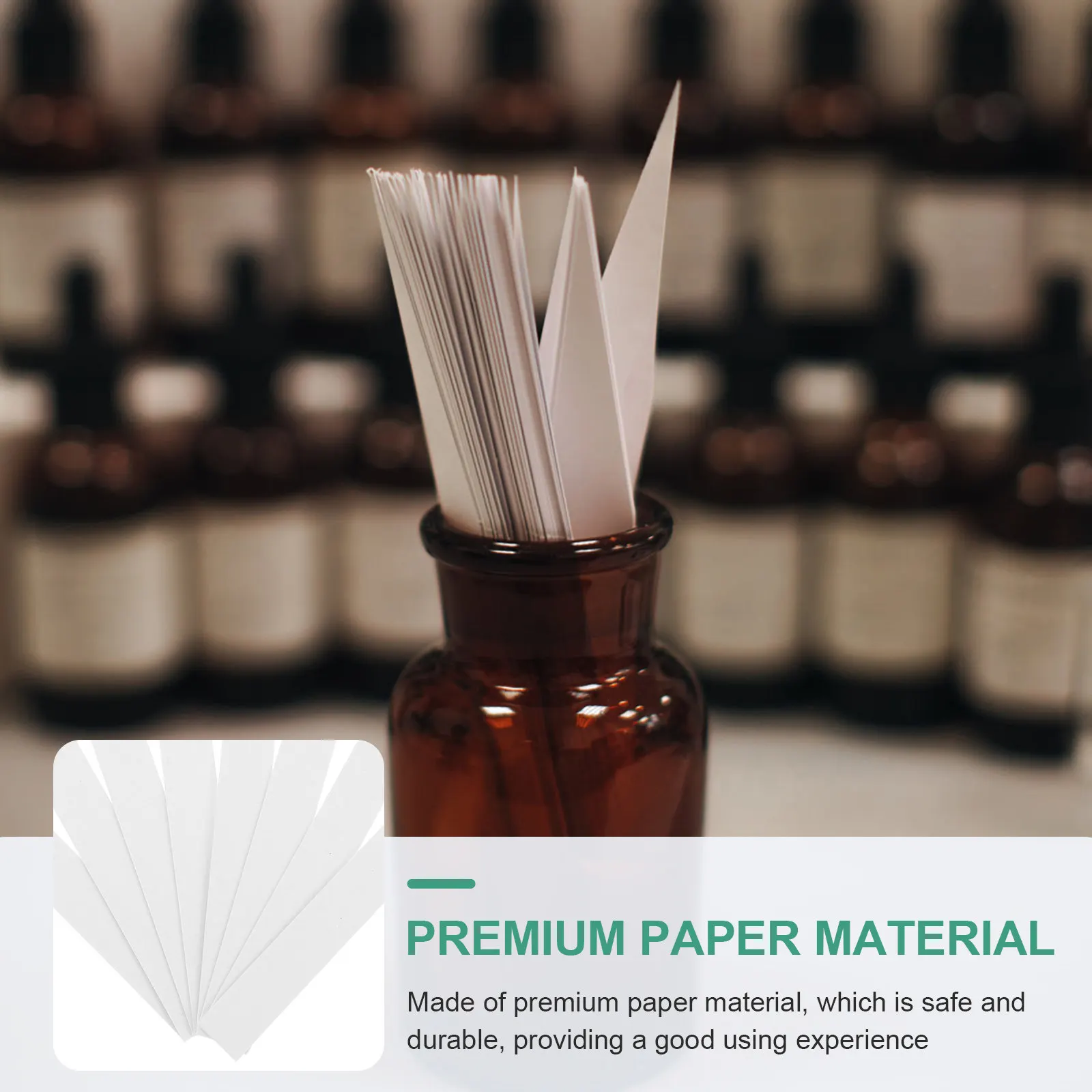 

100pcs Fragrance Testing Paper Strips Portable Perfume Essential Oils Scent Pointed White Bookmarks Long Lasting