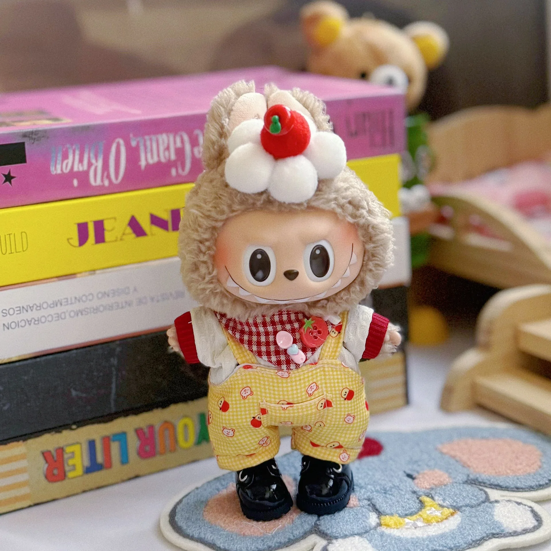 

For Labubu 17cm Doll's Clothes The Fruit Suit With Headwear Accessories Plush Doll Clothing for Labubu I II Idol Dolls Fans Gift