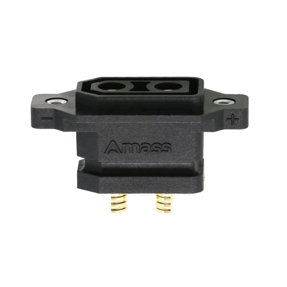 10 PCSAMASS Konektor XT90NE-F Berlapis Emas Tipe Betina XT90 yang Dapat Dipasang untuk Pesawat RC 30A untuk Komponen DIY