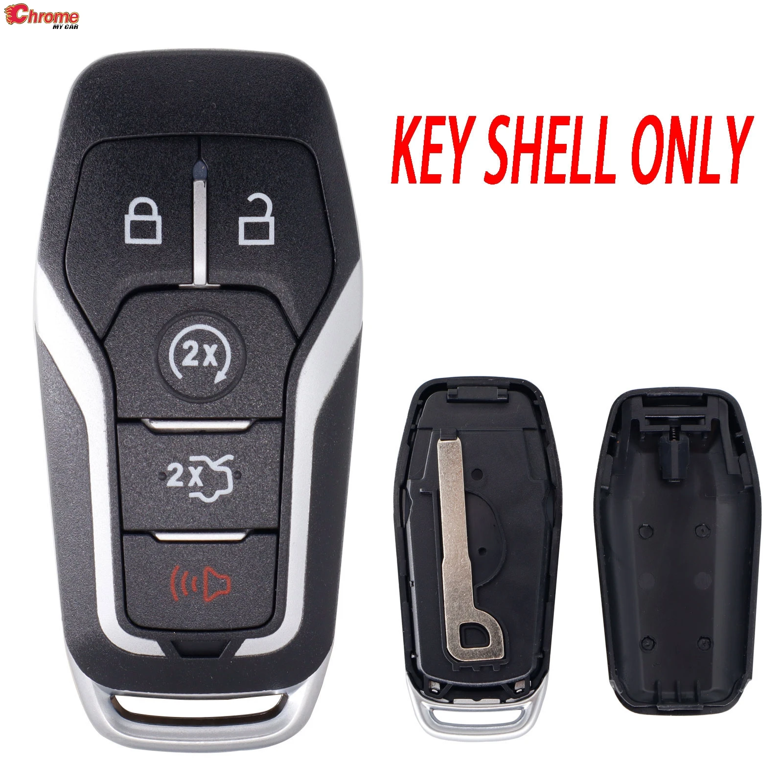 

Car Remote Key Case For Ford F-150 Fusion Edge Mustang Explorer 2015-17 5 Button Filp Car Key Blank Shell Replace Car Key Cover