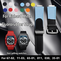 DIY VITON Watch Band For Richard Mille RM011 RM030 65-01 67-02 RM35-01 005 Customized Bracelet Rubber FKM Nylon Hook Loop Strap