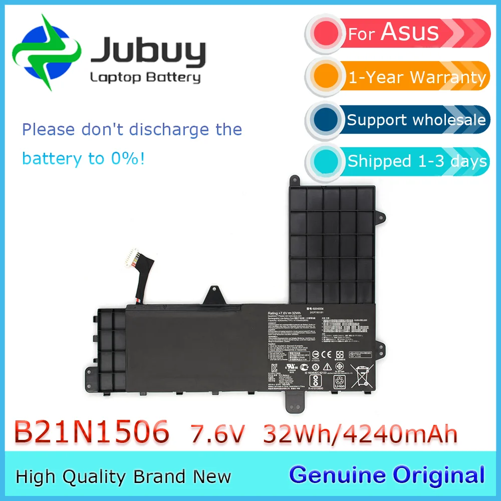 B21N1506 7.6V 32Wh Original Laptop Battery for Asus Eeebook E502MA E502NA E502SA E502M 0B200-01430600