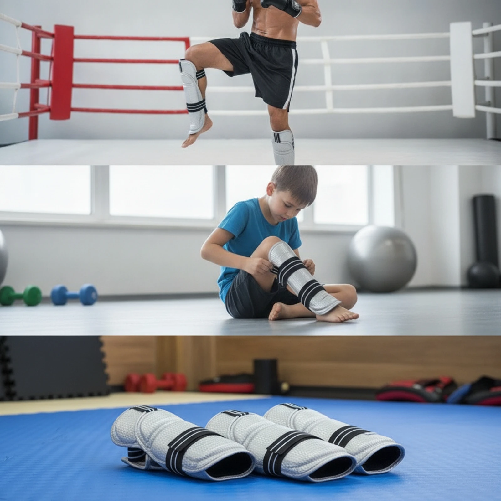 4 Pieces Combat Arts Punching Pads Textured Sparring Pads Padded Breathable for Athletes, Gym view 4