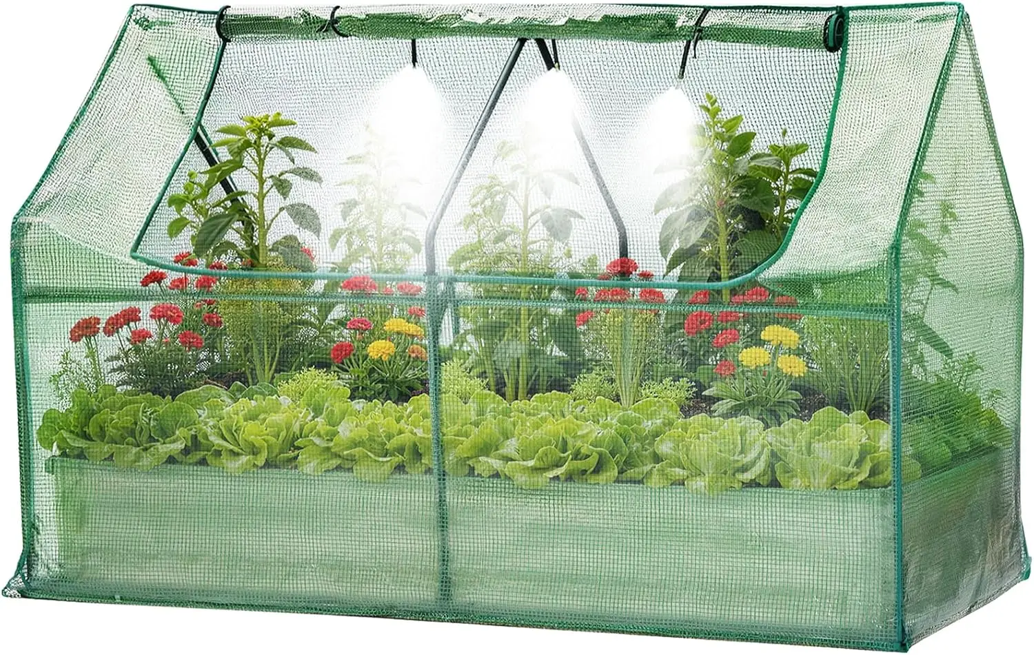 Garvee Transparent Plant Greenhouse Bed  Seedlings Large Vegetable Supplies  Indoor Gardening Greenhouse Accessories Plants Covers Products Insect Net & Self-Watering Irrigation System