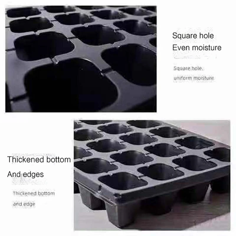

Seed Starter Tray with Drain Holes-Durable Plastic Nursery Pots for Vegetable & Flower Germination