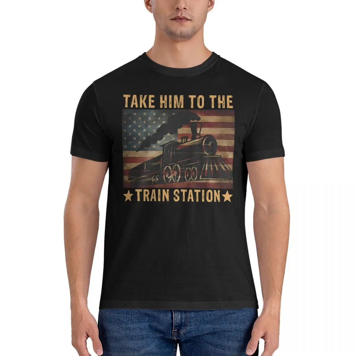 Style Take Him To The Train Station Vintage - Dutton T-Shirts Men Yellowstone Leisure Pure Cotton Tees Round Neck Short Sleeve