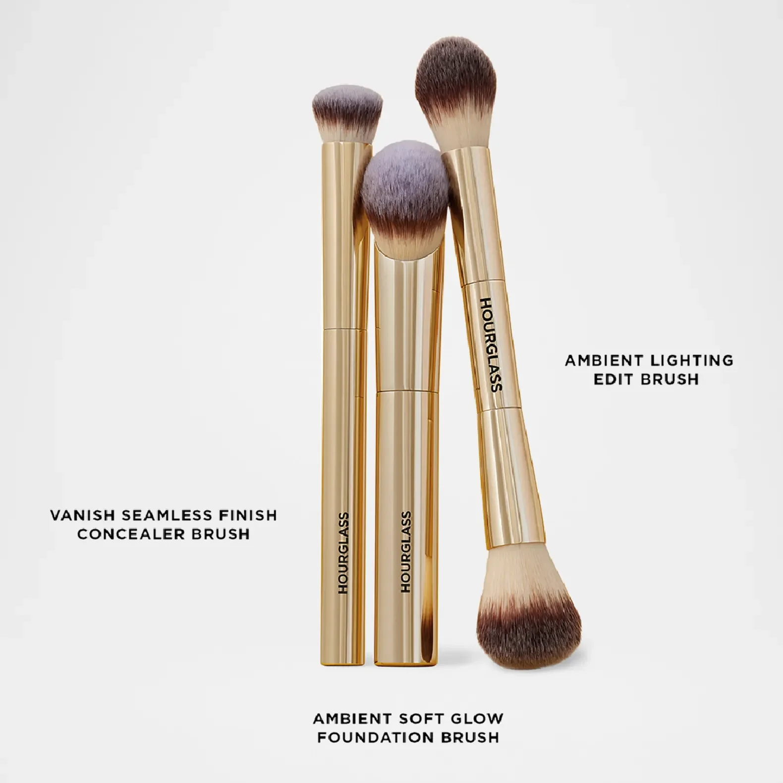 مجموعة فرش مكياج أساسية من الساعة الرملية، مجموعة فرش مستحضرات التجميل من Gold Dragon Foundation Concealer Highlight Blush