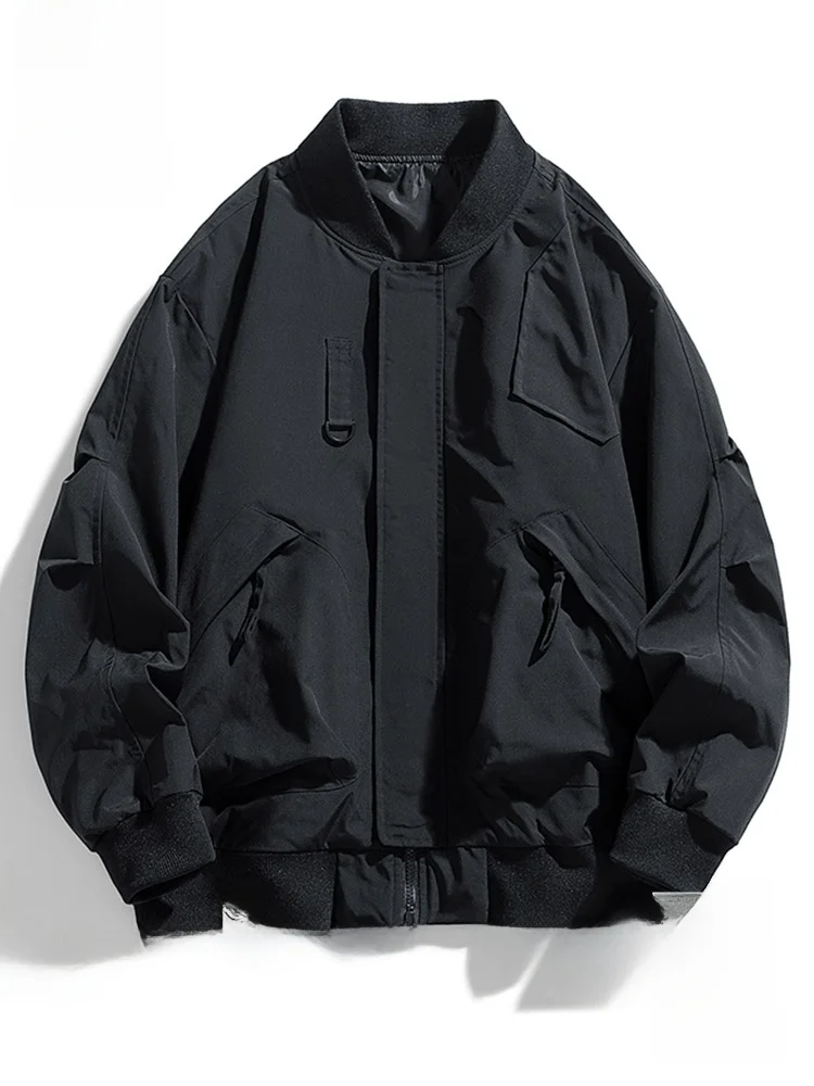 

PaulFrank Spring Autumn Men's Pilot Jaet Casual Baseball Collar Coat Loose Fit Iron Free Polyester Youth Faion Zipper ket