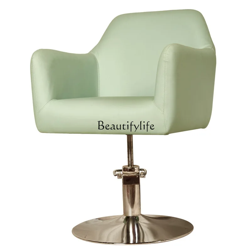 

Barber shop seat retro with foot pedal special high-end lifting designer simple and fashionable