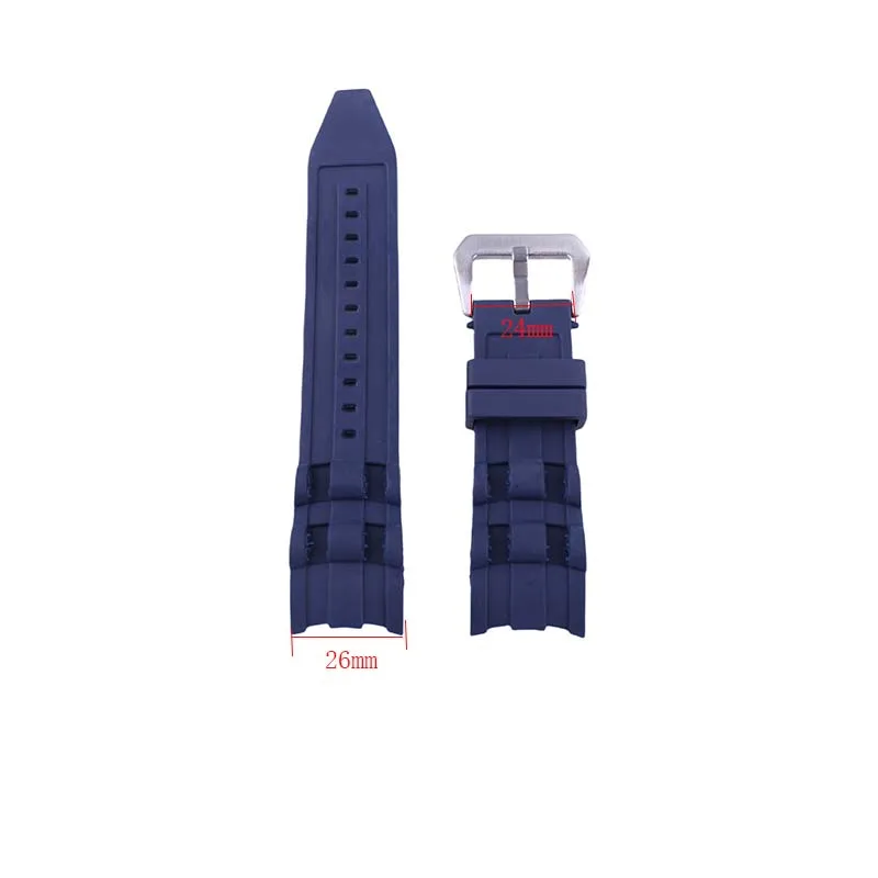 26mm Rubber watch strap accessories pin buckle compatible for Invicta Pro Sport Diver silicone sports wristband men Watch strap