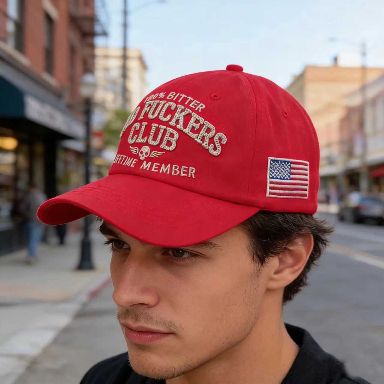 Unisex Retro American Letter Embroidery Baseball Cap Soft Top Casual Dad Hat Outdoor Versatile Sunshade Cap