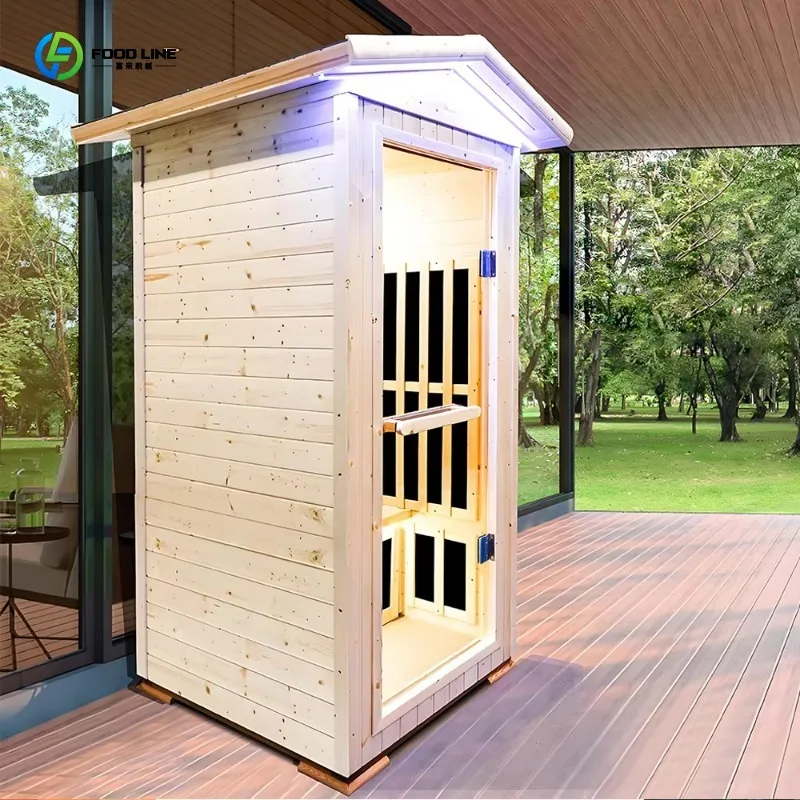 Customized Hot Selling Dry Sauna Custom Outdoor Spire Roof Solid Wood Sauna House for 2-10 People