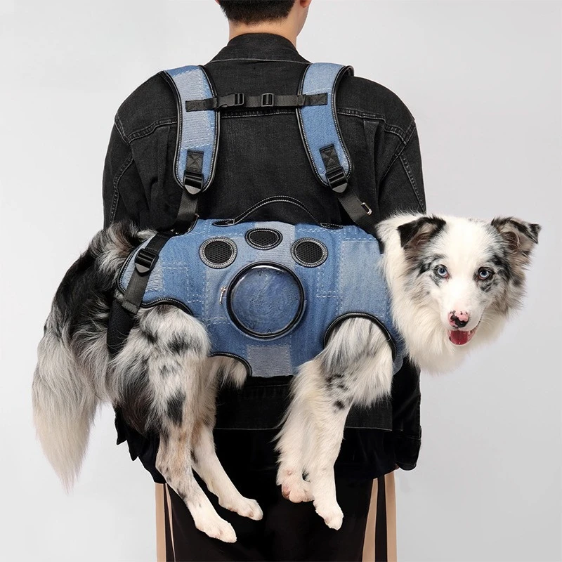 Double shoulder cross back pet strap, dog going out backpack, portable artifact