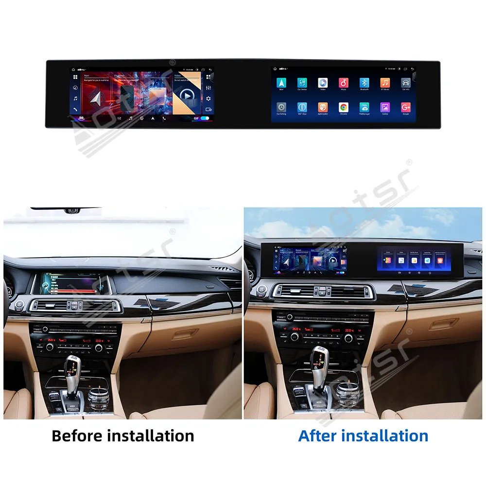 

Двойной 12,3-дюймовый Android 14 Carplay для BMW 7 серии NBT 2013-2015, GPS-навигация, автомобильное радио, HD сенсорный экран, мультимедиа, автостерео