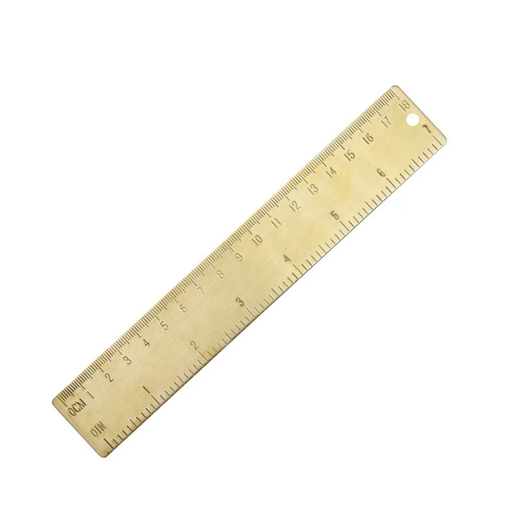 Golden Brass Stationery Set Featuring Ruler Protractor and Triangles for Precision Measuring and Creative Projects