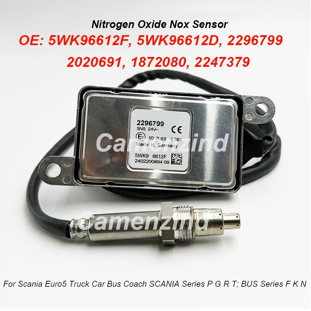

2296799 5WK96612F 5WK96612D Высококачественный датчик кислорода (NOX-сенсор) 24В для грузовиков Scania Euro5 2020691 1872080 2247379