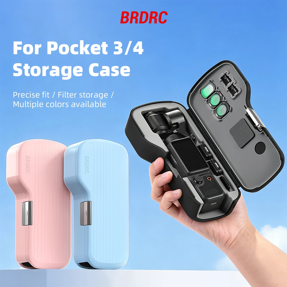 Hard Shell Storage Box W Filter/TF Card Slot For Dji Pocket 4/3 Camera Accessory Protective Case Shockproof Dust‑Proof Cove