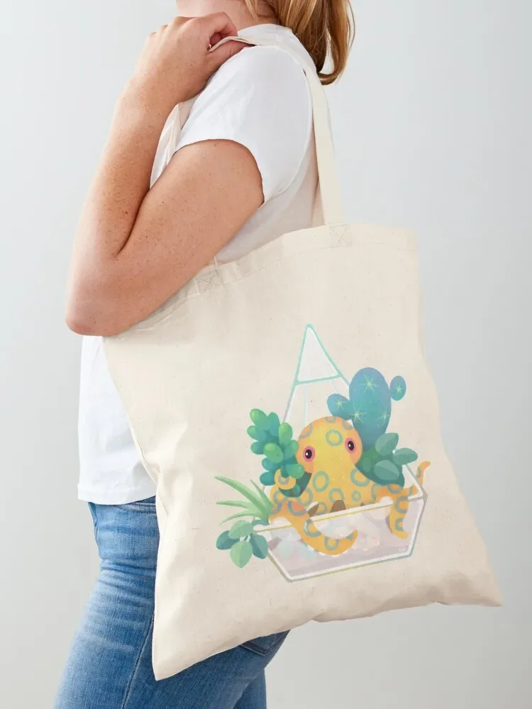 Ocean terrarium - Blue ringed octopus Tote Bag eco pack shoping bag Women's shopper handbag Bag