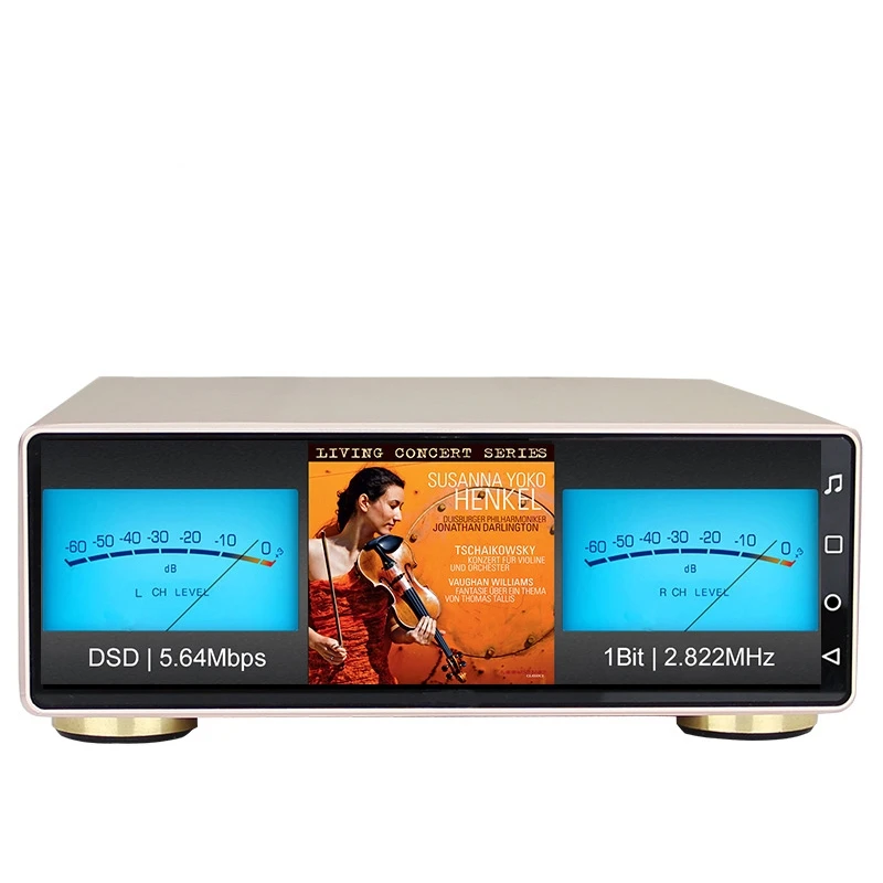 Digital  Music Player Android 10.0 DSD512 MQA Decoding Dual CS43198 BT5.0 Turntable DAC APP Control