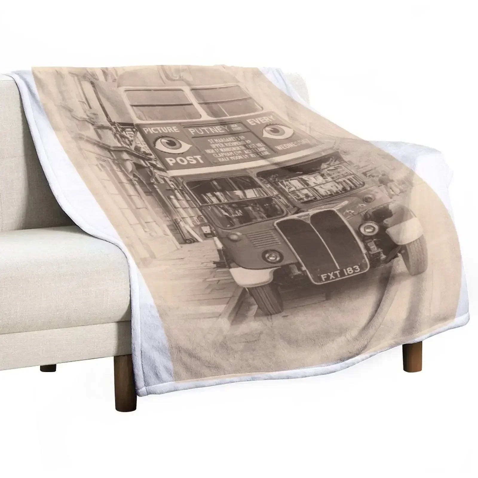 

New Vintage Bus Throw Blanket Nap Sofa Throw Tourist Heavy Blankets