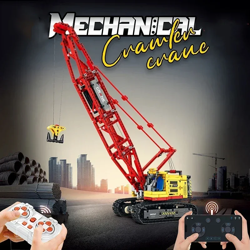 

1322PCS Crawler Construction Vehicle MOC Model Building Blocks City Engineering Crane RC Car Assemble Bricks Toys Gift For Kids