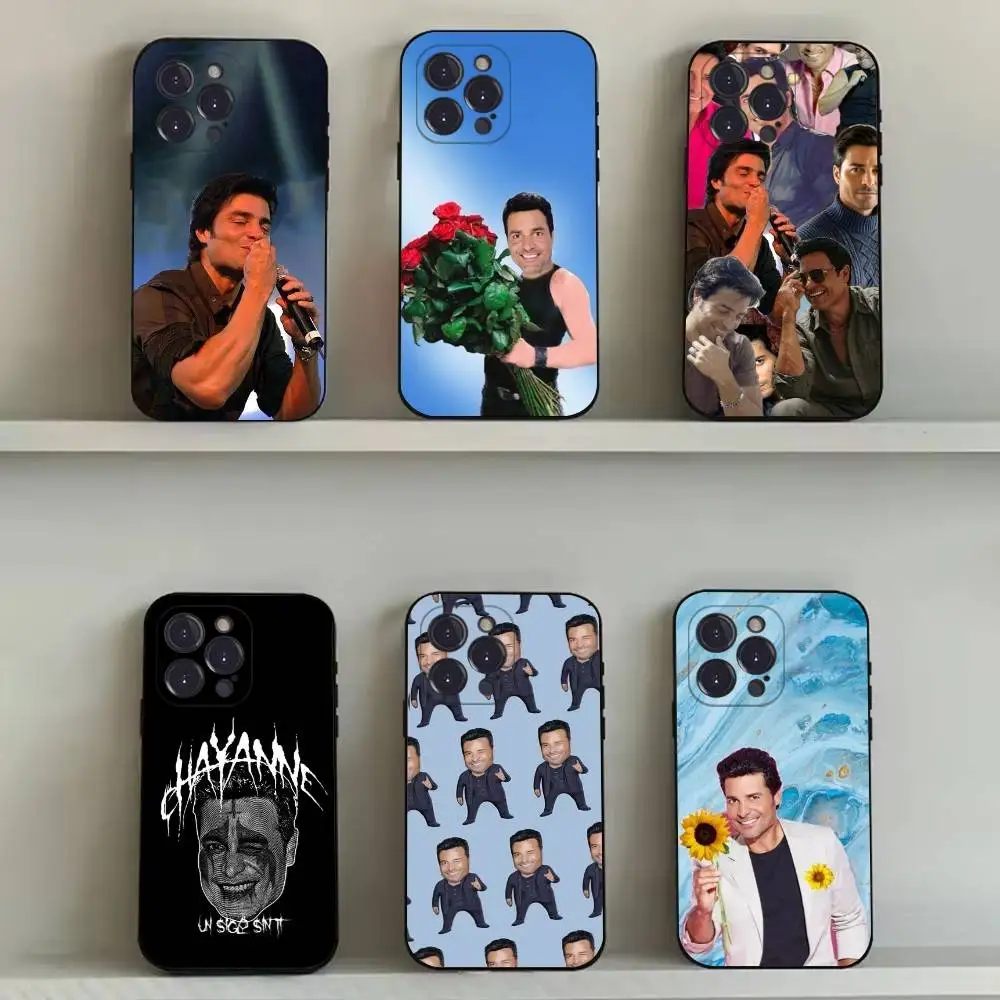 

Singer Chayanne Phone Case For iPhone 16,15,14,13,12,11,Pro,Max,Plus,X,XS,SE4,E,Mini,Soft Black Case