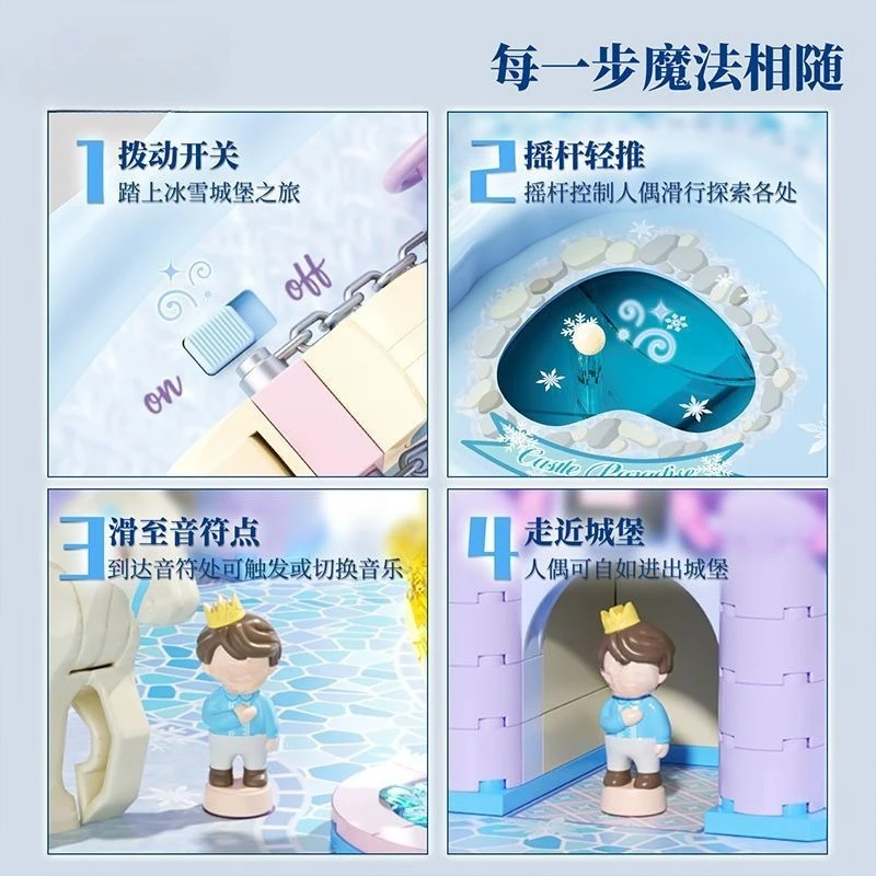 Magic Castle bouwstenen modelkit - DIY magnetische speelgoedornamenten voor meisjes verjaardagscadeau