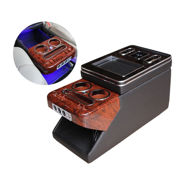 

Intelligent Library Land Rover Defender 2011 Year Car Armrest Box Walnut Central Store Content Storage Box For Citroen Auto Styl