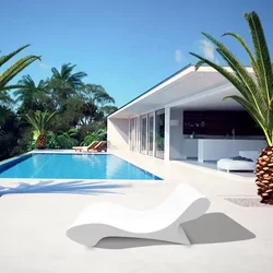 Silla de piscina de PE para exteriores, tumbona LED en el agua, muebles de piscina relajantes, tumbona de piscina al aire libre