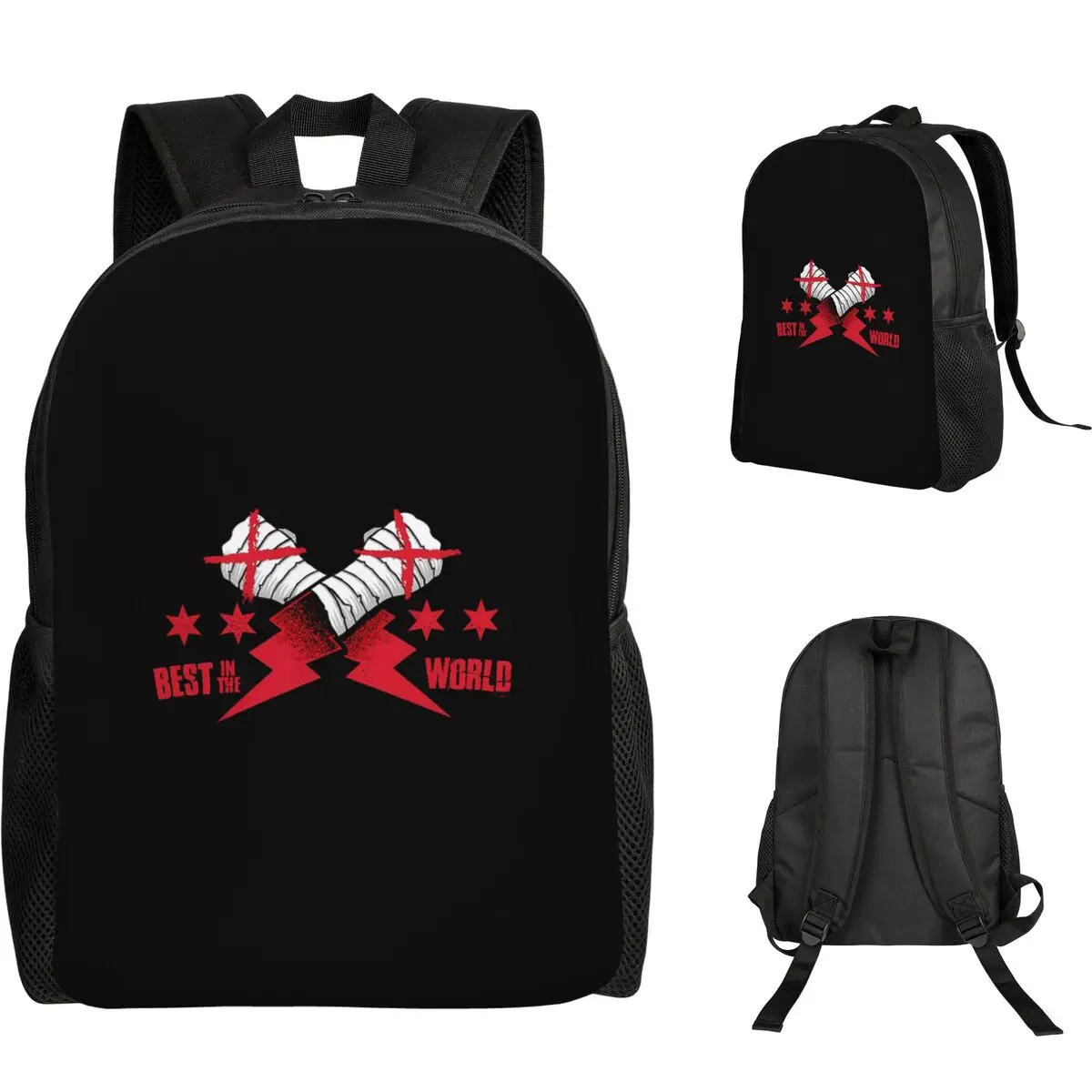

Cm Punk Logo Backpack Student Boys Girls BookBag School Bag Computer Shoulder Bags