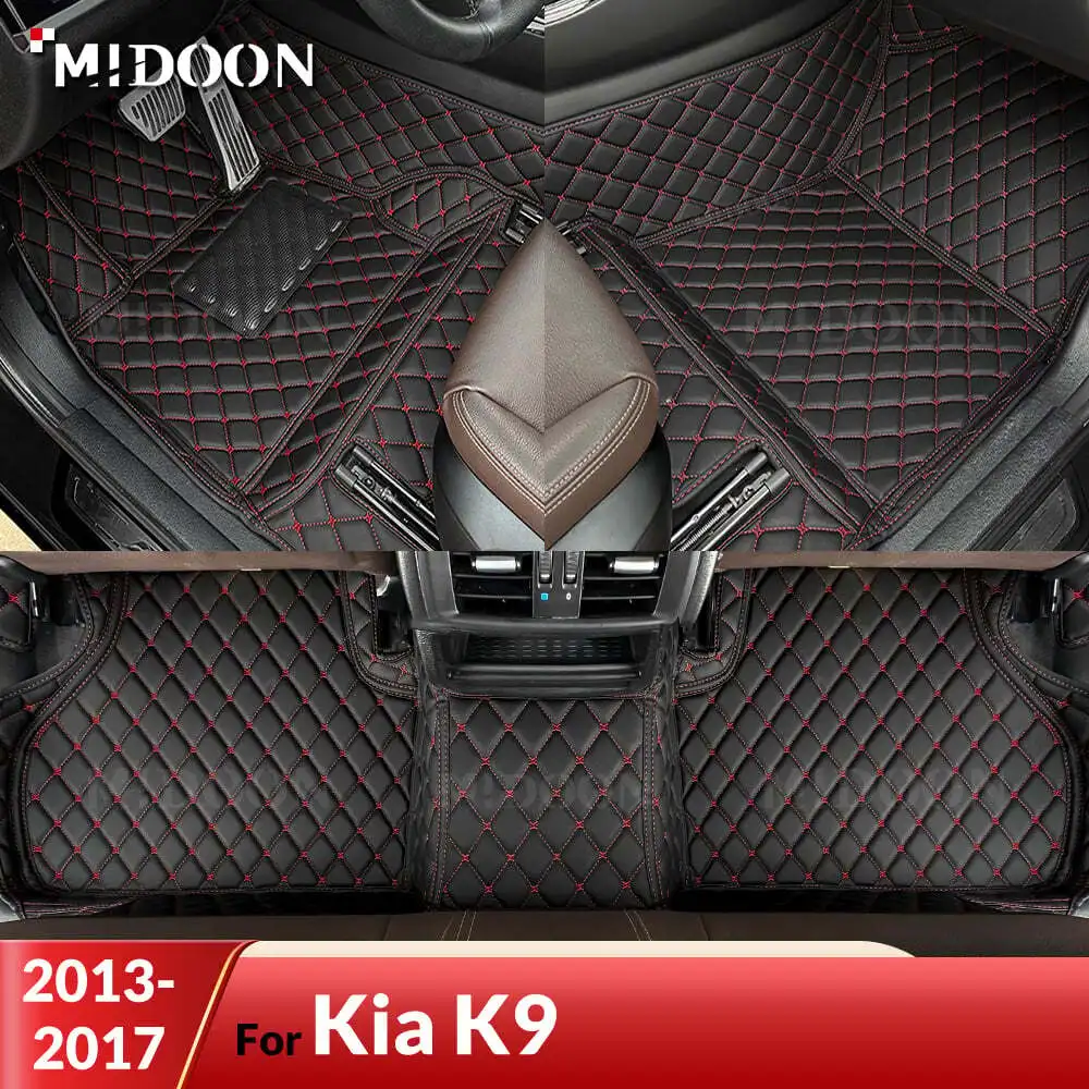 

MIDOON Car Floor Mats For Kia K9 2013 2014 2015 2016 2017 Custom Auto Foot Pads Automobile Carpet Cover Interior Accessories