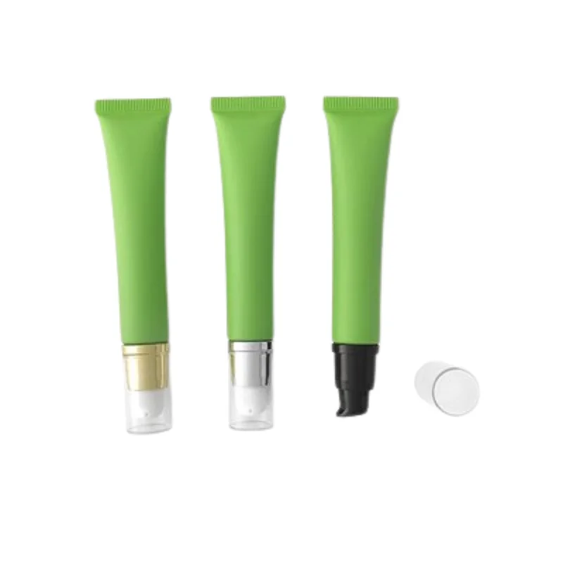 

Squeeze Bottle Empty Plastic Frosted Green Soft Tube PET 20G 50Pcs Packaging Container Airless Refillable Lotion Bottles