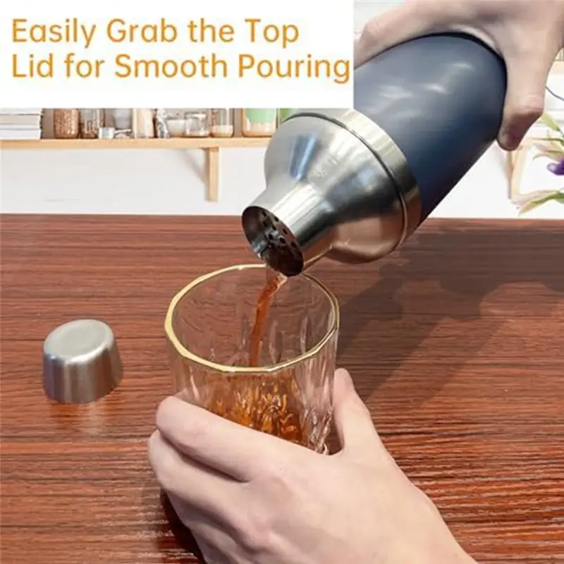 ABUN Stainless Steel Cocktail Shaker Fits for YETI Rambler 20 Oz Vacuum Insulated Lid Leak Proof Drink Shaker