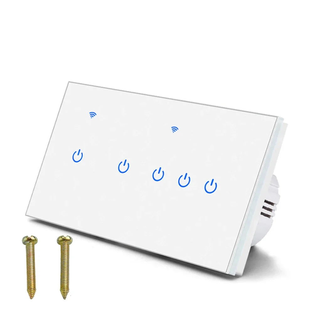 Smart Home WiFi Touch Switch with Dual Control Capability Voice and App Remote Functionality for Enhanced User Experience