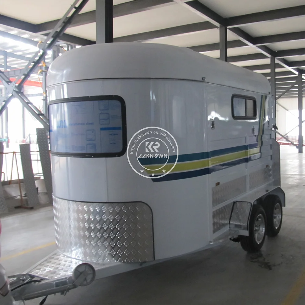 2024 2 Horse Float With Slant Load Chinese Importes Horse Float Deluxe Customized Horse Transport Trailer