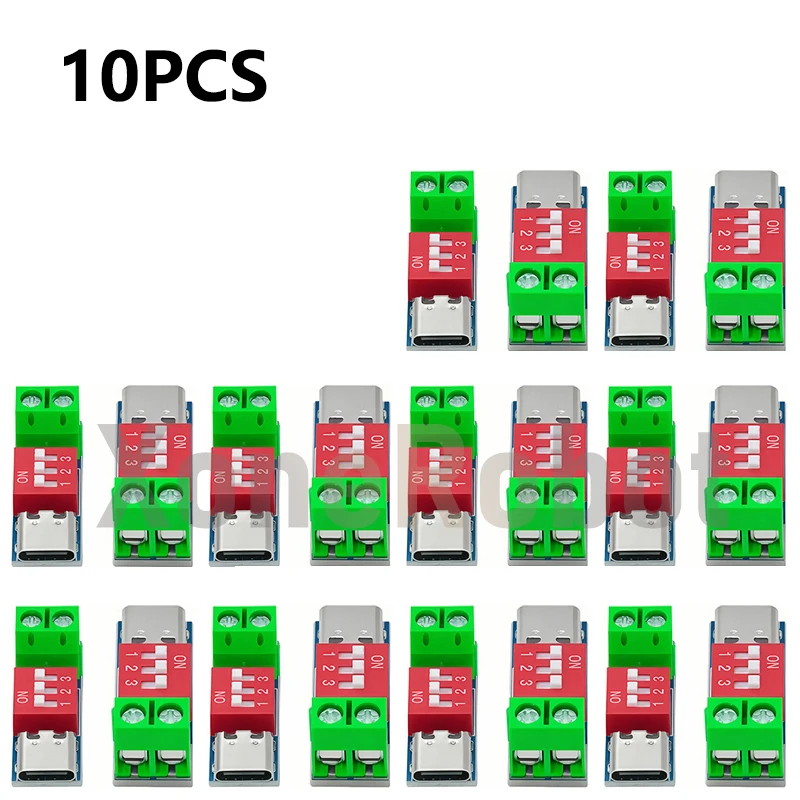 1/5/10 قطعة Type-C PD QC الزناد 5 فولت ~ 20 فولت رمز الاتصال تعديل تيار مستمر الجهد وحدة الطاقة تعديل الطلب الجهد شحن سريع شرك