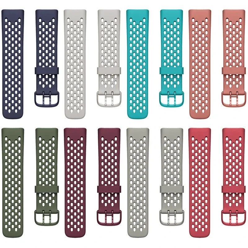 Breathable Rubber Strap For Fitbit Charge 5 6 Band Replacement watchband For Fit bit Charge5 6 Smart Watch Soft Wristband