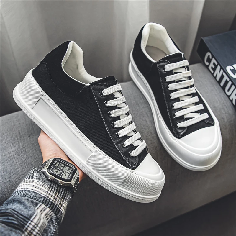 Heren Casual Schoen Populaire Comfortabele Heren Casual Schoen Dikke Bodem Outdoor Trendy All-Match Canvas Schoenen Platte Schoenen Voor Heren