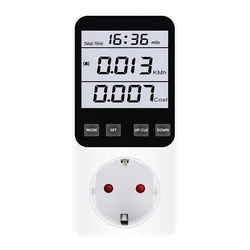 AC 220V Digital Wattmeter LCD Power Energy Precise Meter Power Monitor EU/US/UK Plug Socket Power Kilowatt Wattage Voltage Meter