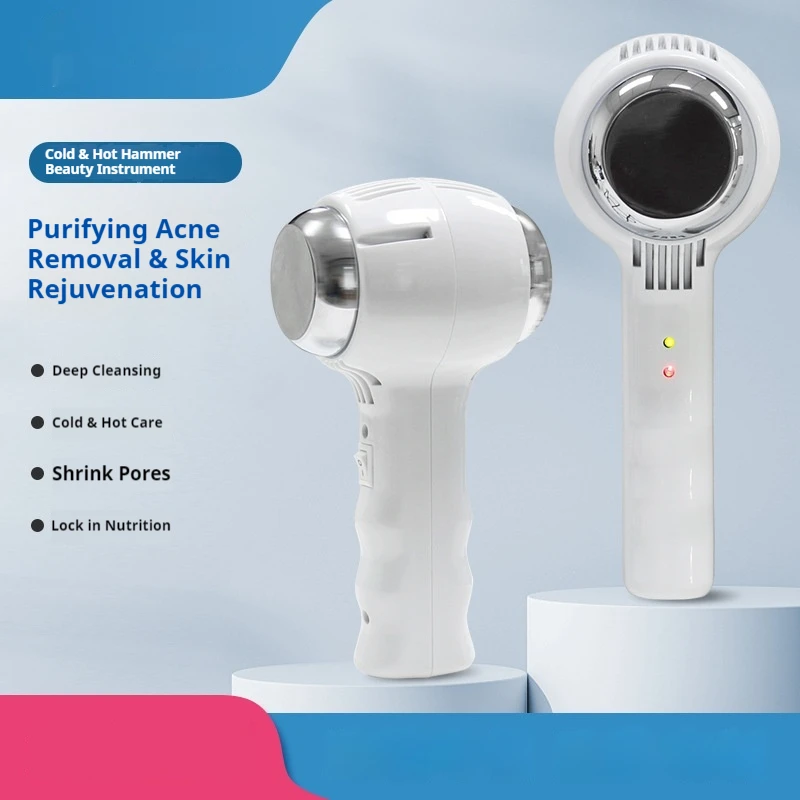 

Handheld Blue Light Hot and Cold Hammer Facial Care Skin Rejuvenation Beauty Device